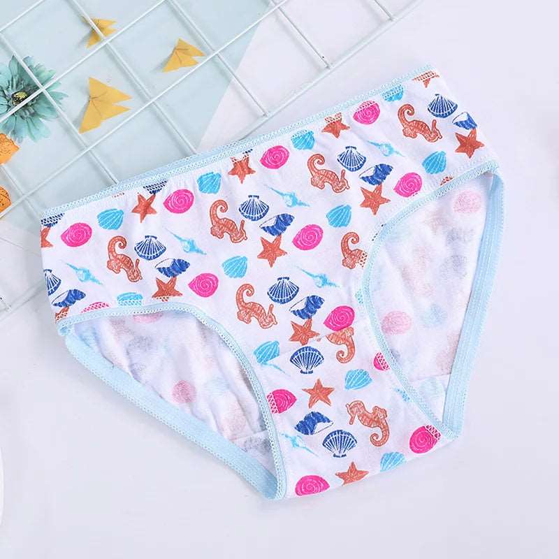 Bragas de Algodón para Niñas y Niños: Ropa Interior de Dibujos Animados, Pantalones Cortos Bonitos, Novedad de Verano, Pack de 12