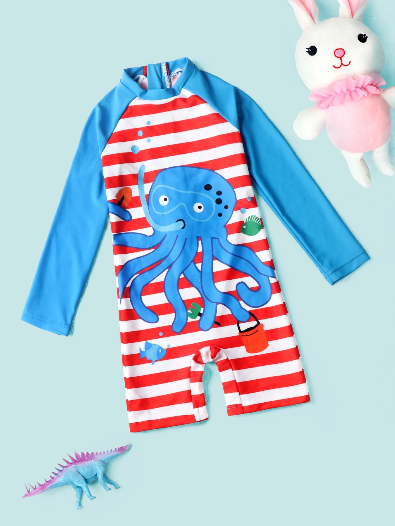 Traje de Baño de Manga Larga para Bebé, Traje de Sol Infantil de Una Pieza Camisa de Natación para Bebé, Ropa para Deporte Acuático, Traje de Surf para Bebé - Bebe a la moda 