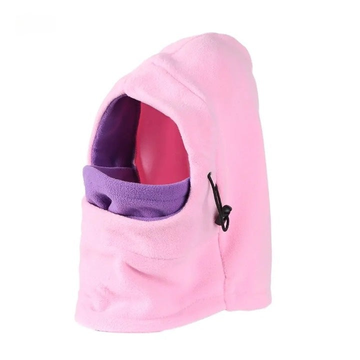 Máscara de esquí de cara completa para niños, gorro térmico para el cuello, capucha, pasamontañas de lana, gorro cálido para niños y niñas - Bebe a la moda 